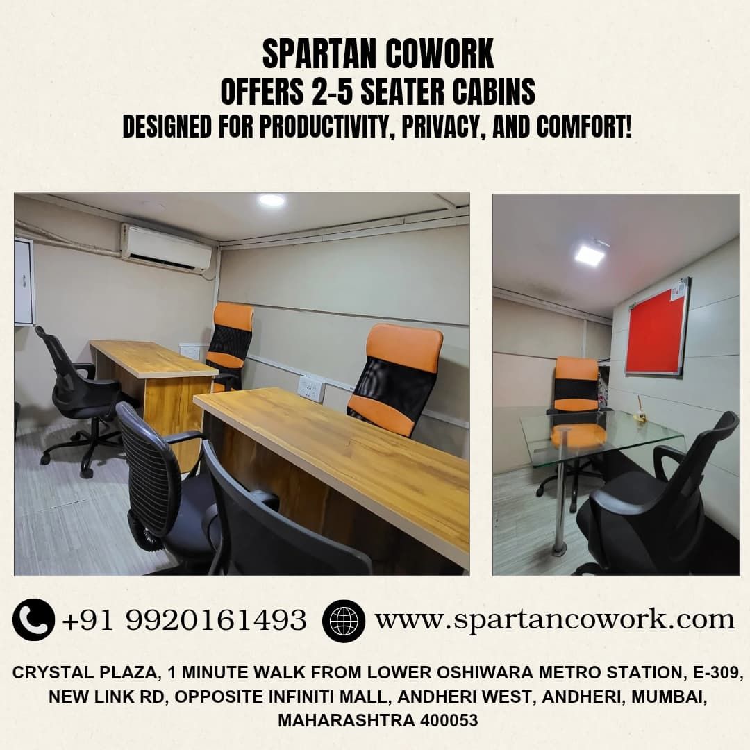 SPARTAN COWORK - BEST CO-WORKING SPACE IN MUMBAI FOR - DESKS, CABINS, VIRTUAL OFFICE SOLUTIONS 4